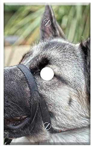 Една Дупка Уред Телефон/Кабел Ѕид Плоча Покрие - Куче Alsatian Милениче На Животните