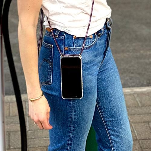 МИРА Crossbody Мобилен Телефон Случај за iPhone 7/8/SE 2020 Украсени со Јаже -Прашка Случај се Отстранува и Меѓусебно Јаже (Американа)