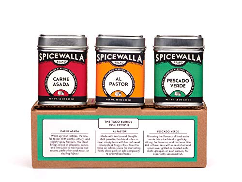 Spicewalla Taco Леќата 3 Пакет за Собирање | Carne Asada, Ал Пасторот, Pescado Верде | Не-ГМО, Нема MSG, Глутен Слободни