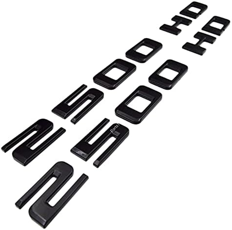 2x PartsTo 2500HD Амблем Значка за Silverado Сиера (Сјајна Црна)