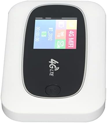 Jacksing Жариште WiFi, LED Екран Патување Рутер Лесно да Користите Мини со Слотот за SIM Картичката за паметен Телефон за Лаптоп(Бела)