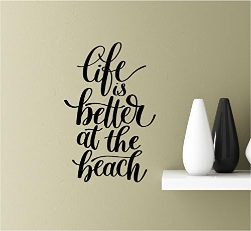 Јужна Налепница Компанија Живот е Подобро На Плажа Винил Ѕид Уметност Инспиративни Цитати Decal Sticke