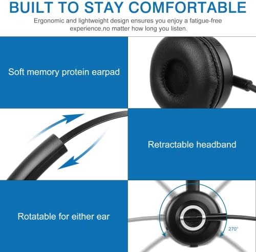 Удобно Bluetooth Слушалки, UX-M97 Безжични Слушалки со Микрофон, Безжични мобилни Телефонски Слушалки со Бучава Изолација Микрофон