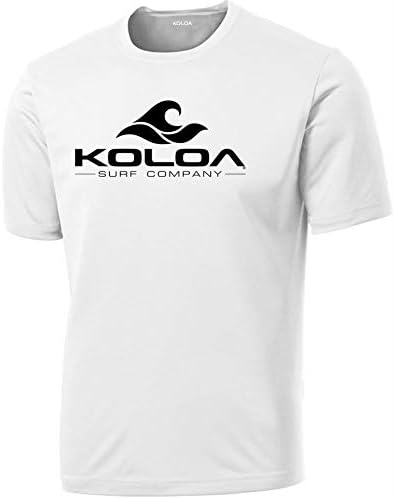 Koloa Surf Класичен Бран Влага Wicking Атлетик Tees-4XL-Бело/б