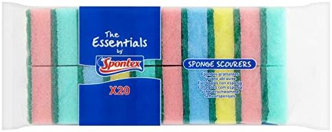 Spontex Essentials Сунѓерот Scourer - 6 Пакет од 20, Вкупно 120