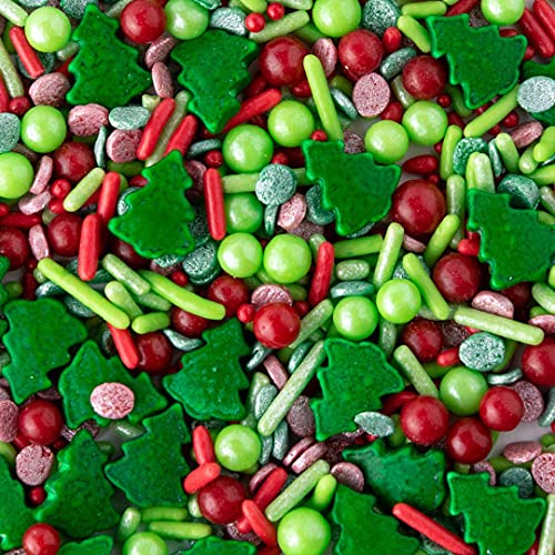 Sprinkles - Божиќ Sprinkles Торта Sprinkles - Глутен-Слободен Sprinkles за Печење - Cupcake и Торта Topper - Посипете Микс - Слатки Навистина Sprinklefetti - Божиќ Дрво - 6.5 унци