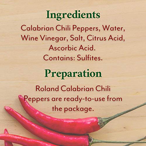 Ролан Храна Calabrian Чили Пиперки во Оцет, Специјалност Увезената Храна, 17.5-Унца Пакет