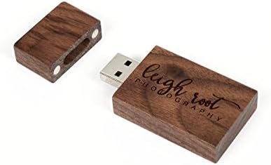 Кориснички 20 8GB Флеш Диск - Наливно Пакет - USB 2.0 Дрвени Орев Стап Дизајн со Појавување на Дрвена Кутија - Додадете ваши сопствени