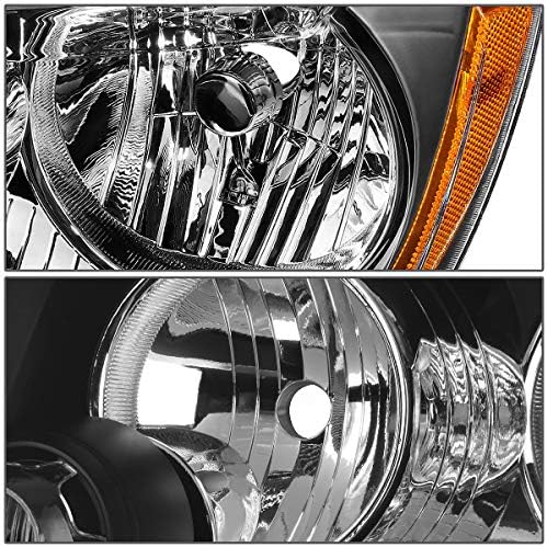 Пар на Црна Домување Килибар Агол Фарови предните Светла w/Јачина на Светлина Компатибилен со Jeep Grand Cherokee WK2 11-13