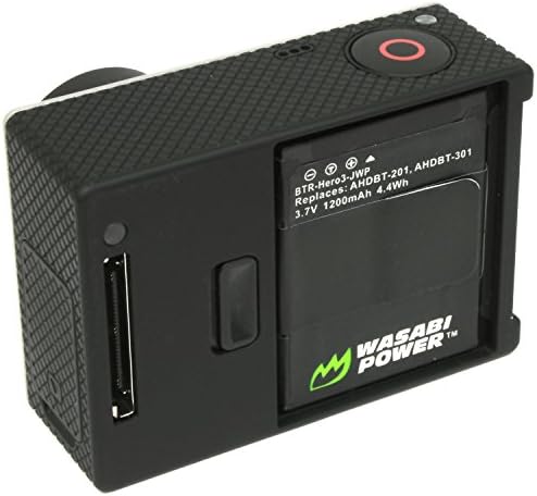 Wasabi Енергија на Батеријата за GoPro HERO3, HERO3+ и GoPro AHDBT-201, AHDBT-301, AHDBT-302 (1200mAh, 2-Pack)