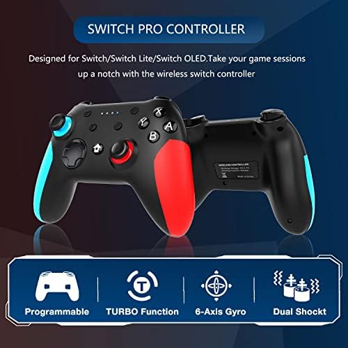 Безжичен Прекинувач Контролер за Вклучите Безжична Switch Про Контролер за Nintendo Вклучите Далечинското Gamepad со Џојстик Поддршка
