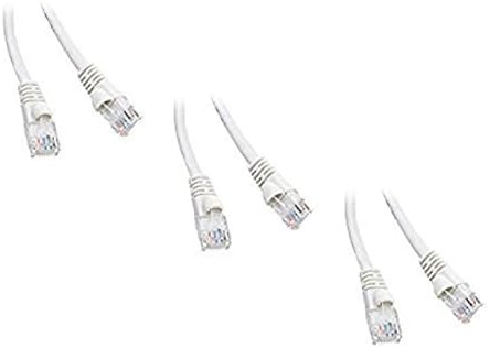 ED739188 Cat5e Snagless/Моделирани се Подигне, Ethernet Patch Кабел, 3 Нозе, Бела, 3 Дел