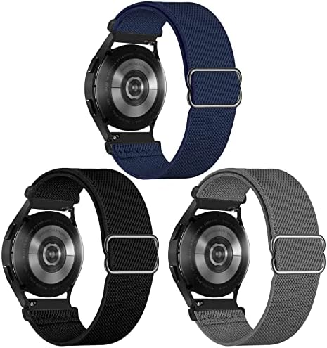 UHKZ 20mm 4 Пакет Најлон Еластична Види Бендови Компатибилен со Samsung Galaxy Watch 4 40mm 44mm/Галакси Watch 4 Класичен 42mm 46mm/Watch